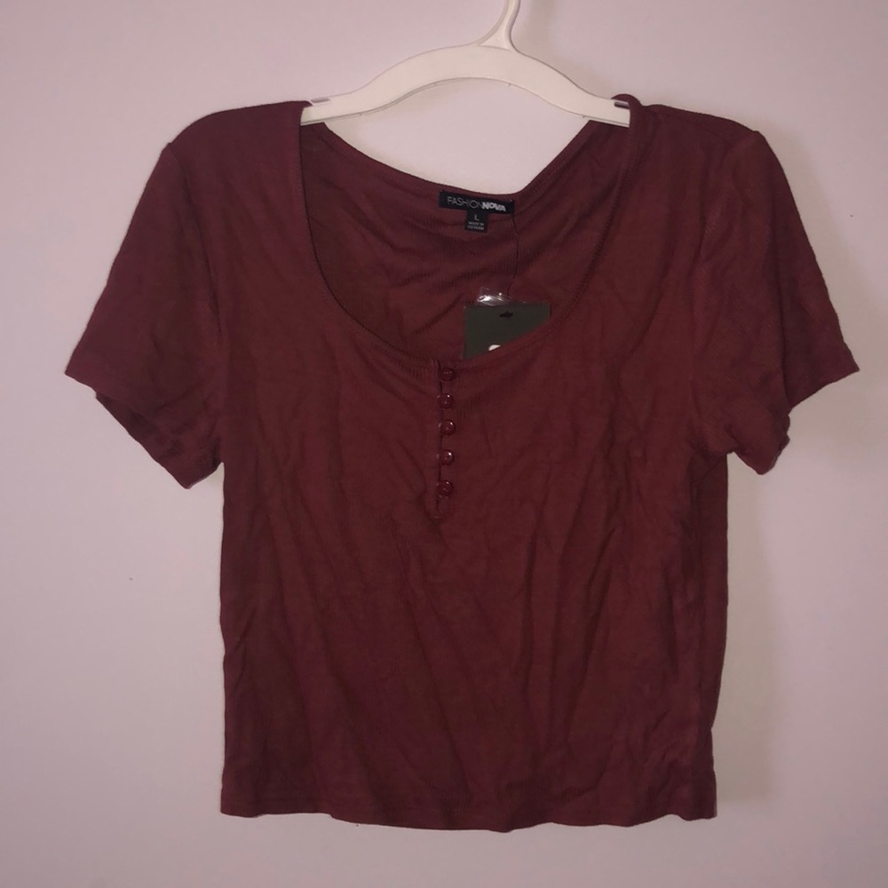 Cropped button top